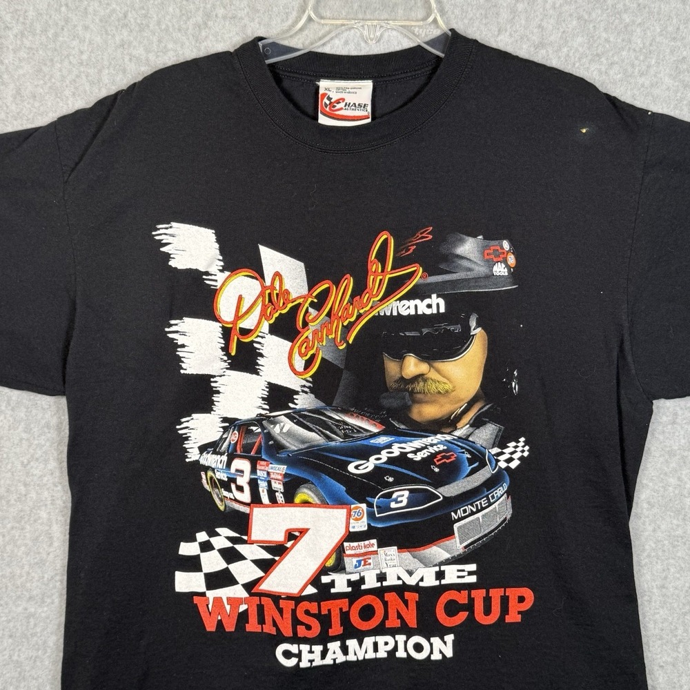 DALE EARNHARDT 7 Time Nascar Winston Cup Champion Tee Shirt Chase Authentics XL